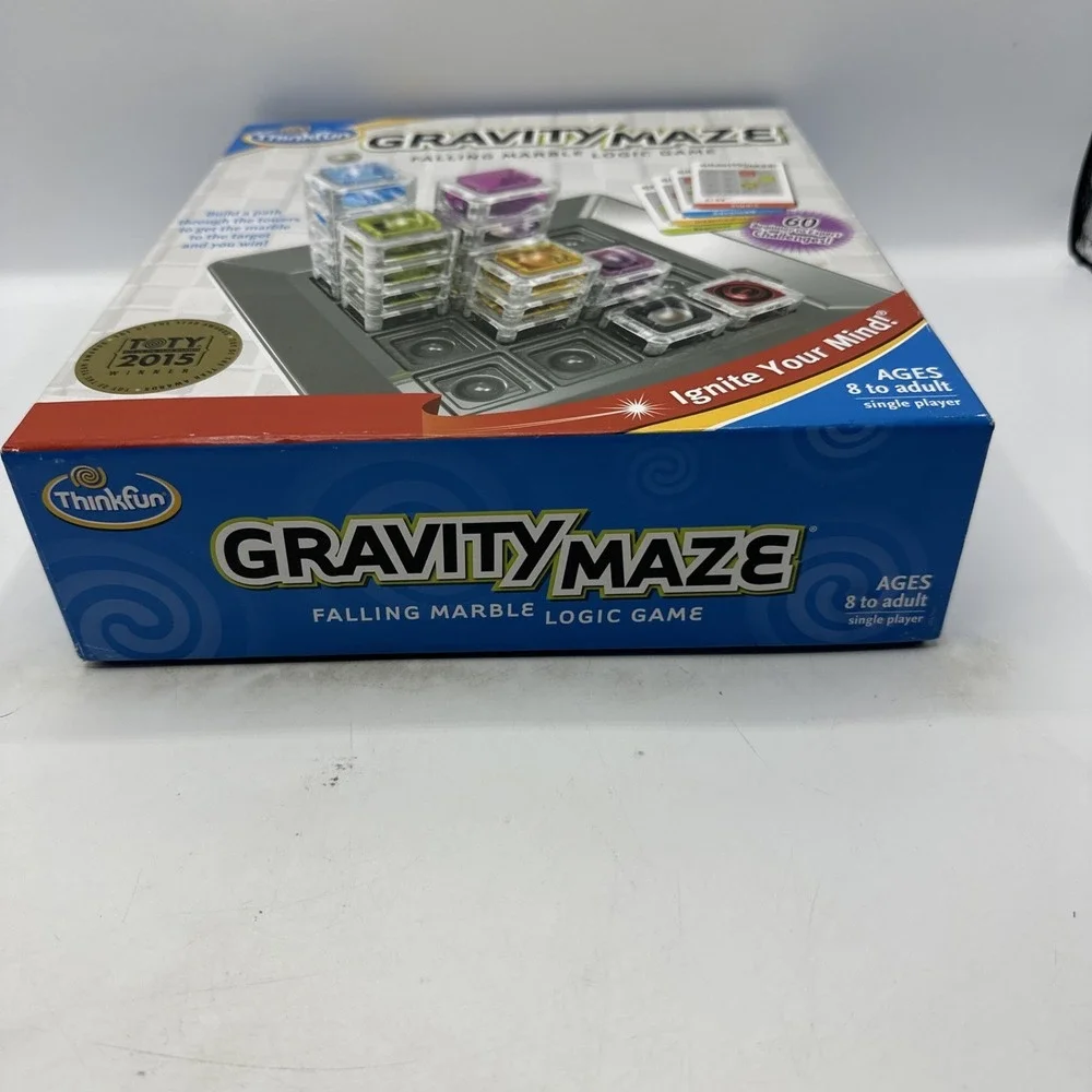 GRAVITY MAZE ThinkFun Falling Marble Logic Game Complete 2014